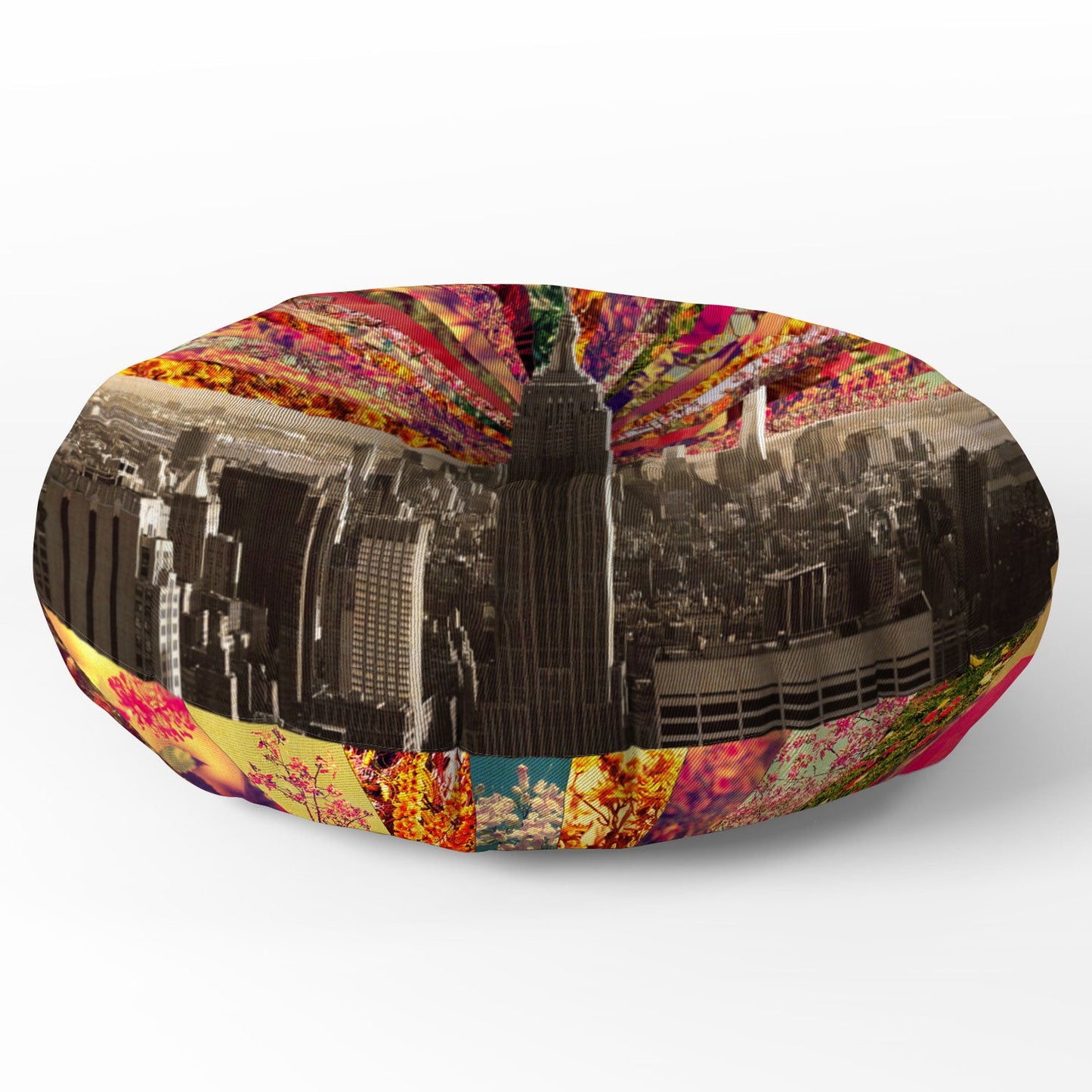 Bianca Green Blooming NY Floor Pillow Round