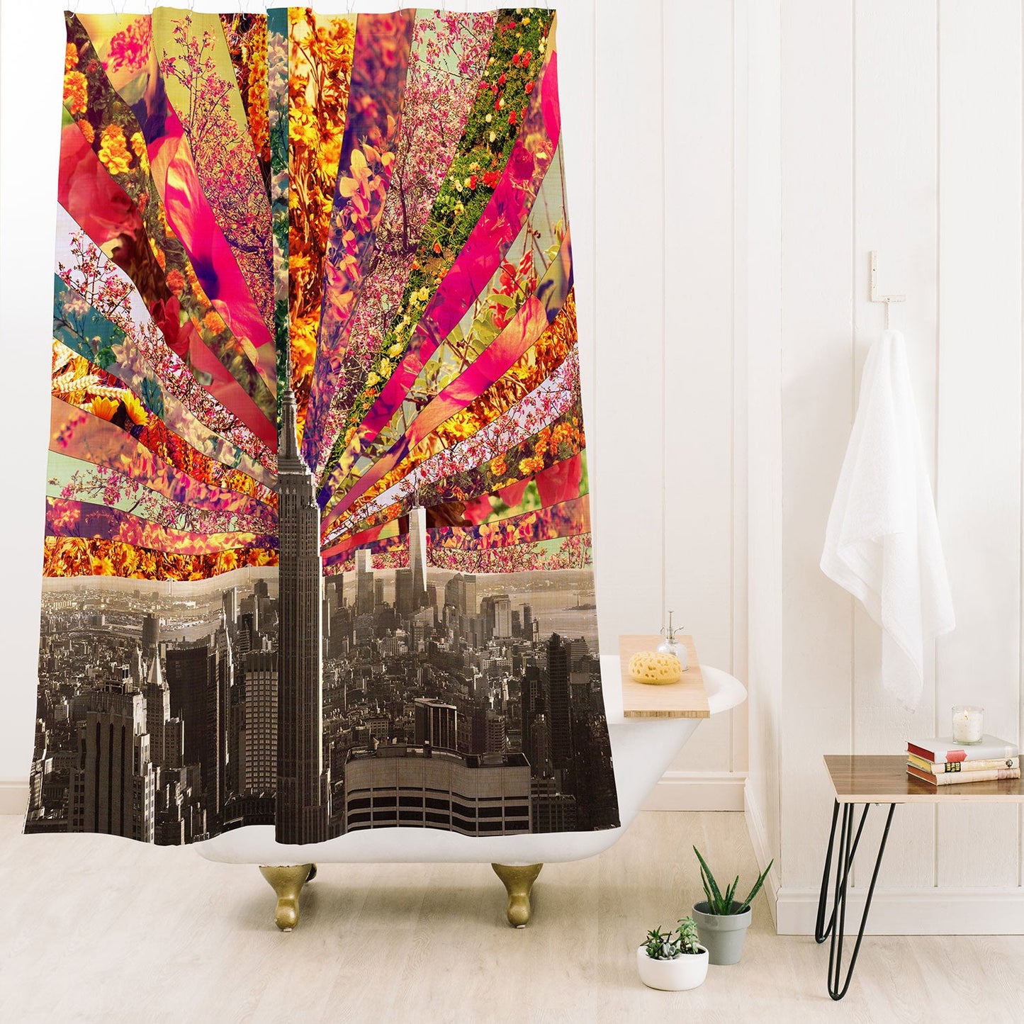 Bianca Green Blooming NY Shower Curtain