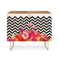 Bianca Green Chevron Flora 2 Credenza