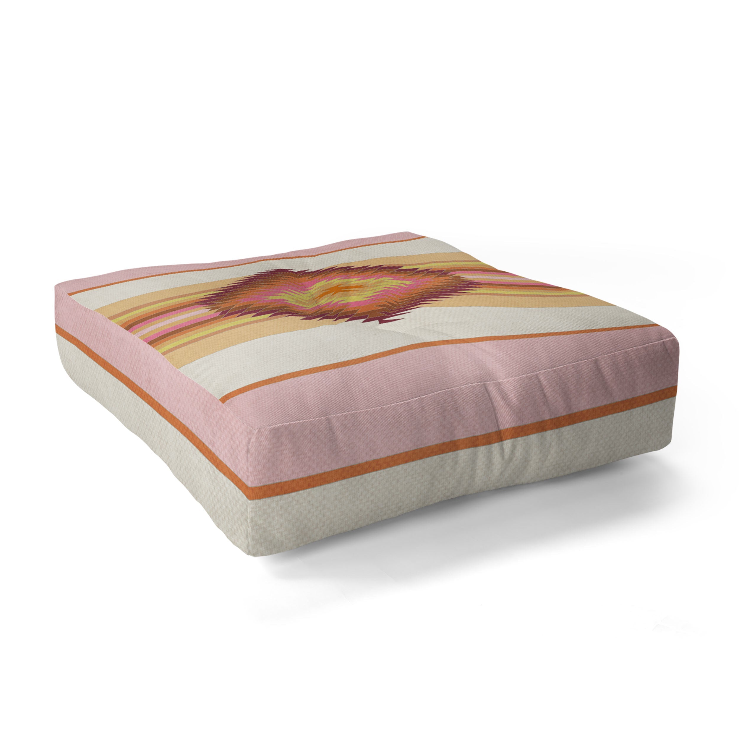 Bianca Green Fiesta Rose Floor Pillow Square