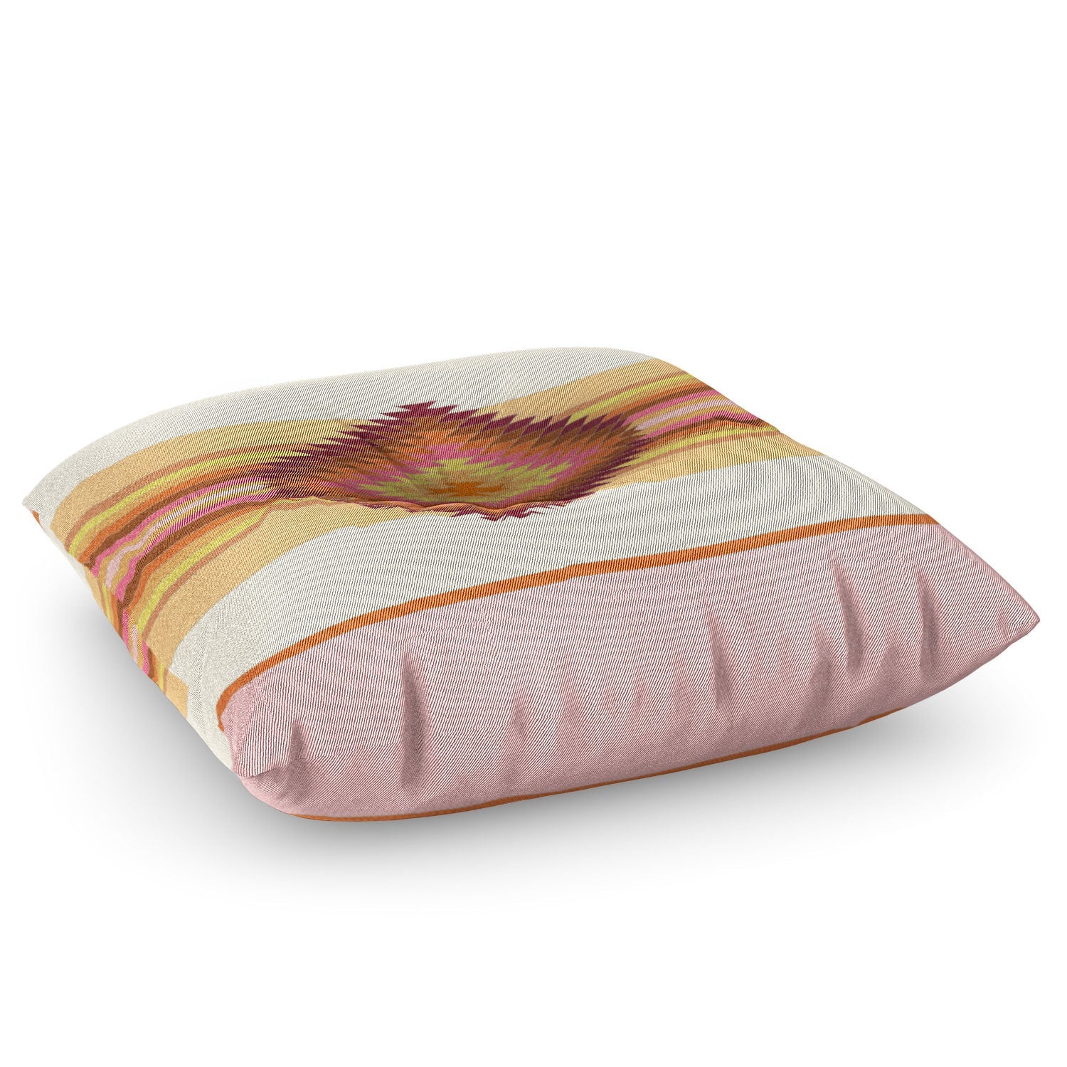 Bianca Green Fiesta Rose Floor Pillow Square