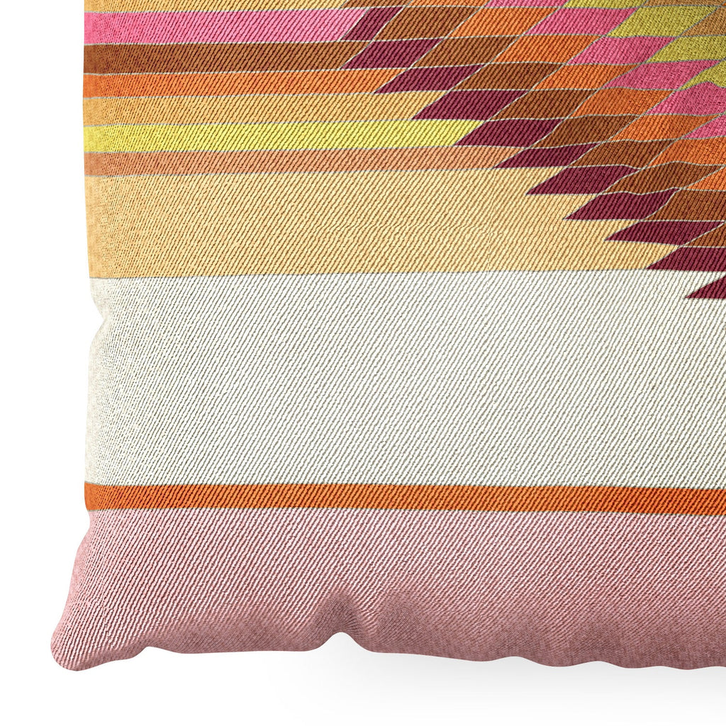 Bianca Green Fiesta Rose Floor Pillow Square
