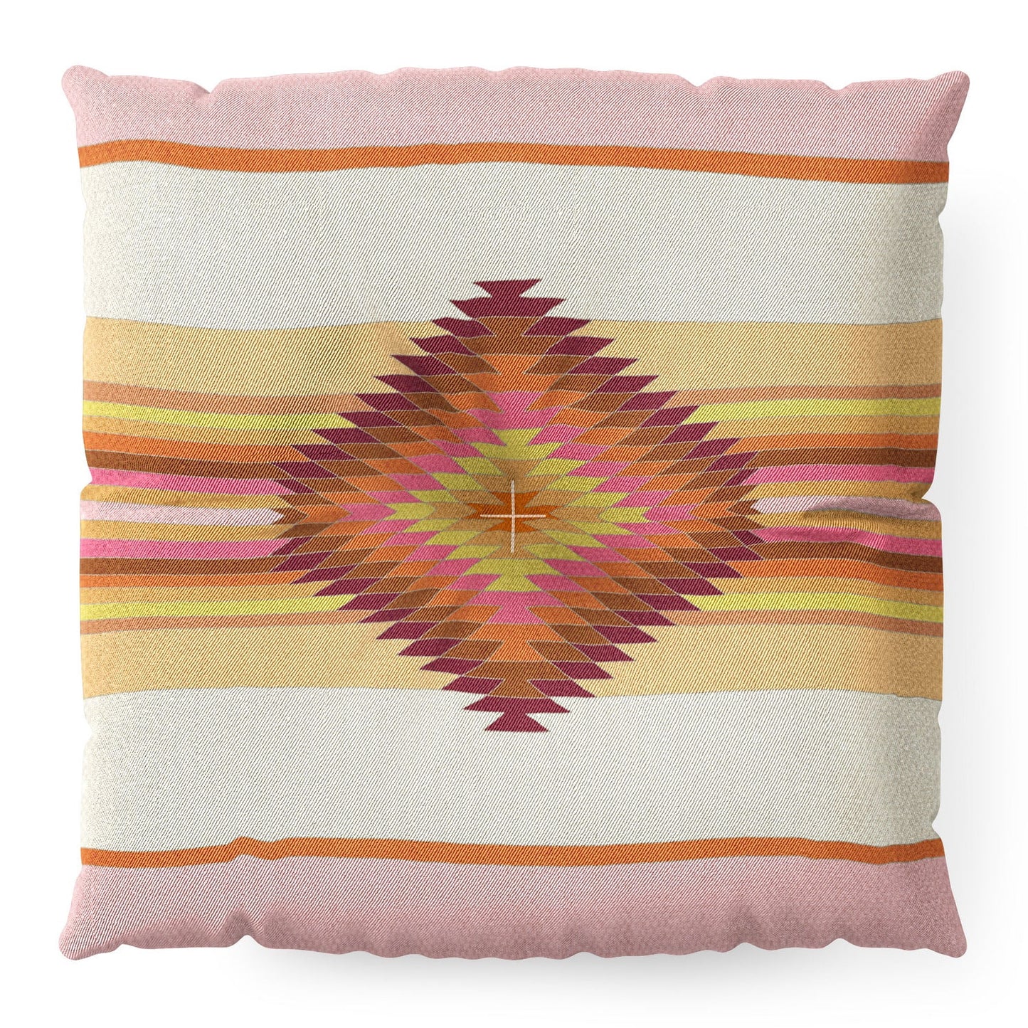 Bianca Green Fiesta Rose Floor Pillow Square
