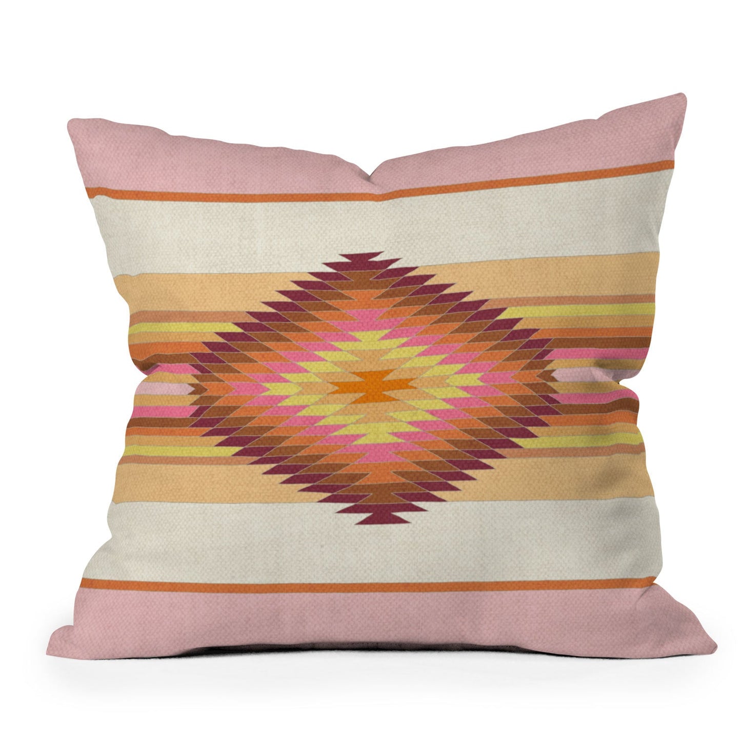 Bianca Green Fiesta Rose Outdoor Throw Pillow