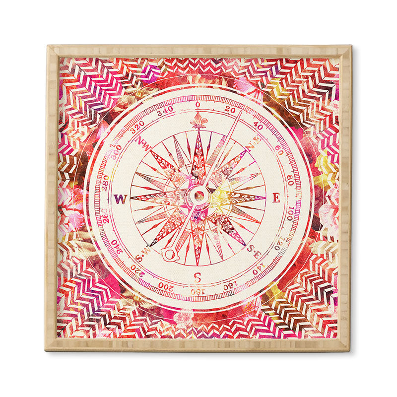 Bianca Green Follow Your Own Path Pink Framed Wall Art