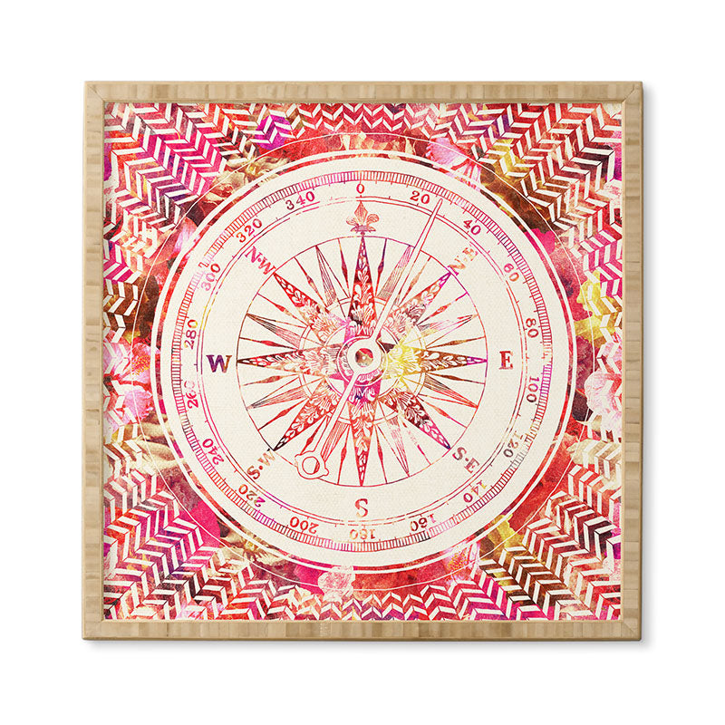 Bianca Green Follow Your Own Path Pink Framed Wall Art