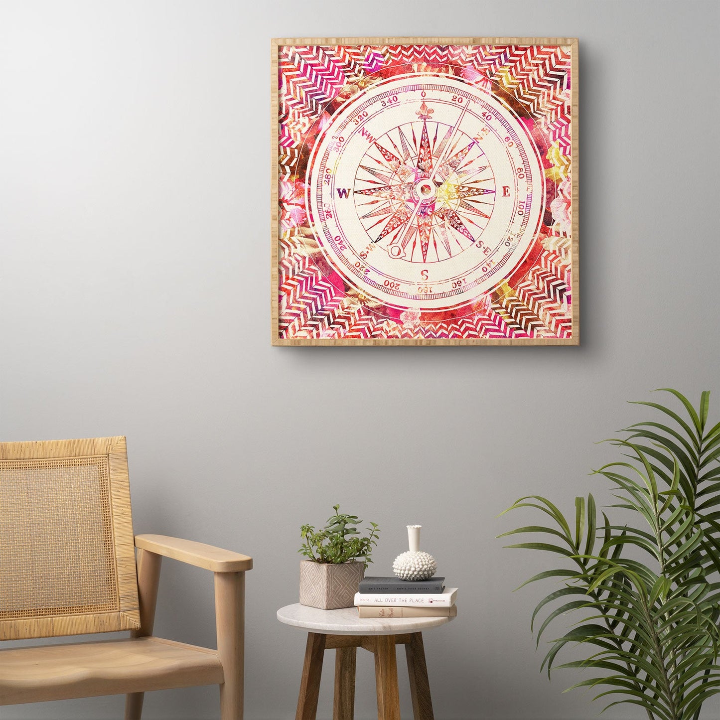 Bianca Green Follow Your Own Path Pink Framed Wall Art