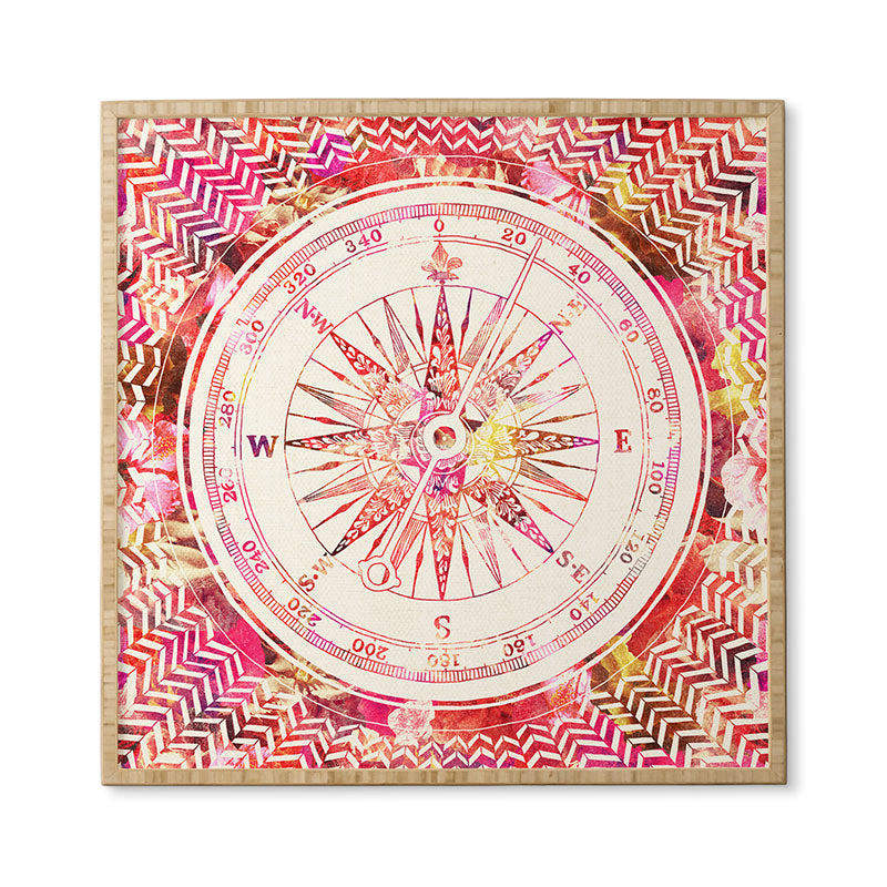 Bianca Green Follow Your Own Path Pink Framed Wall Art