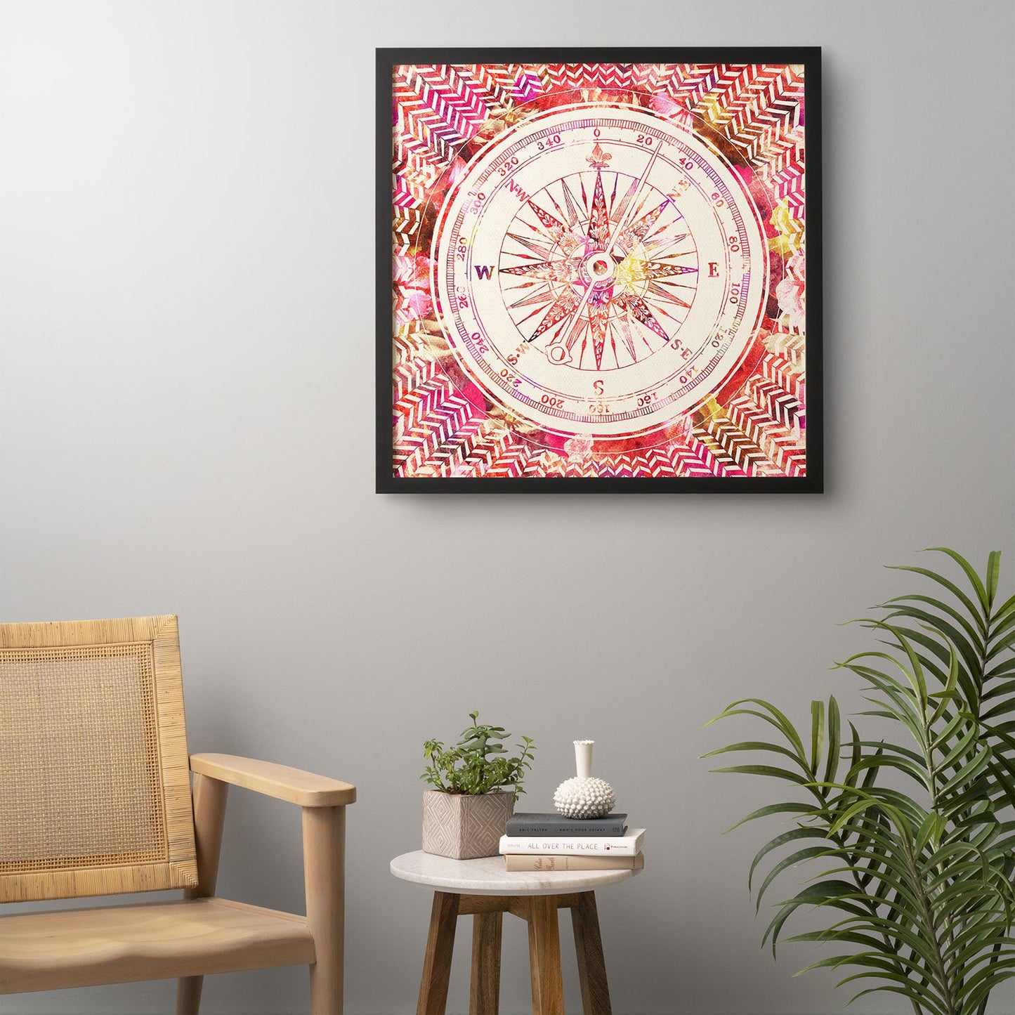 Bianca Green Follow Your Own Path Pink Framed Wall Art