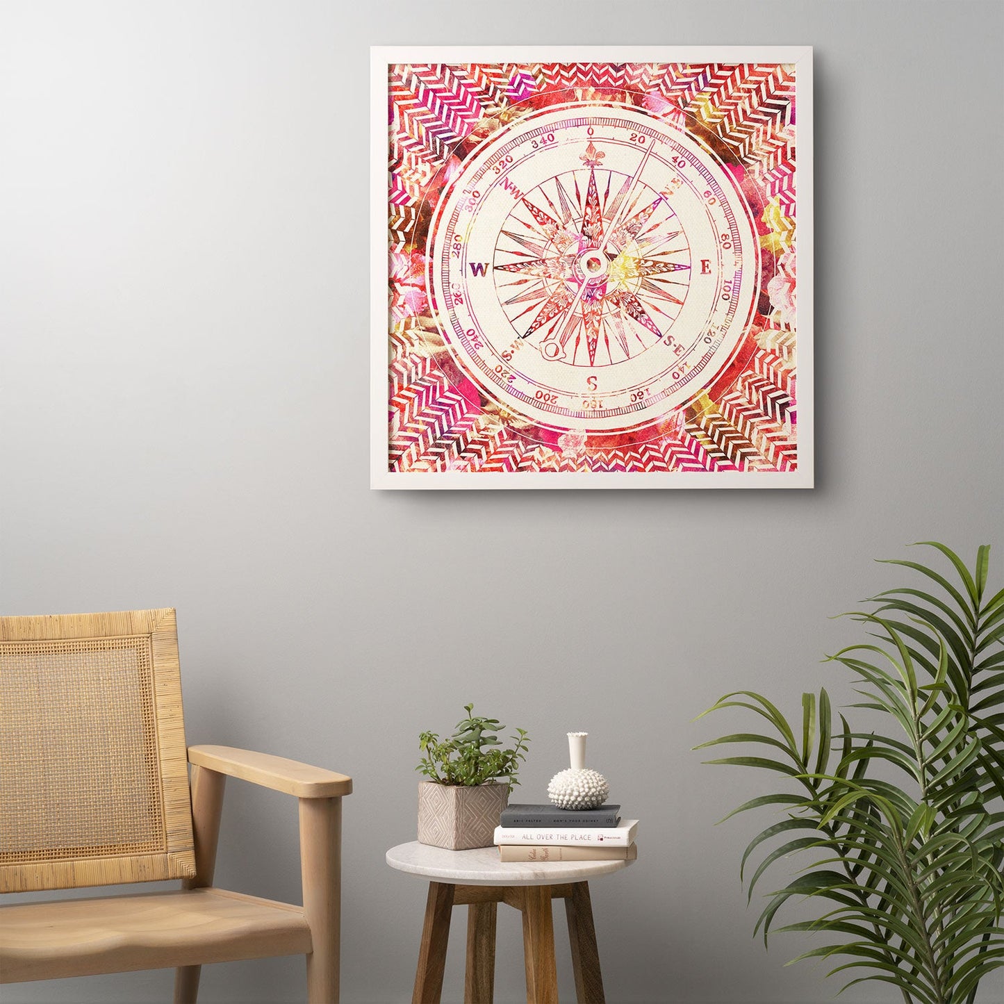 Bianca Green Follow Your Own Path Pink Framed Wall Art