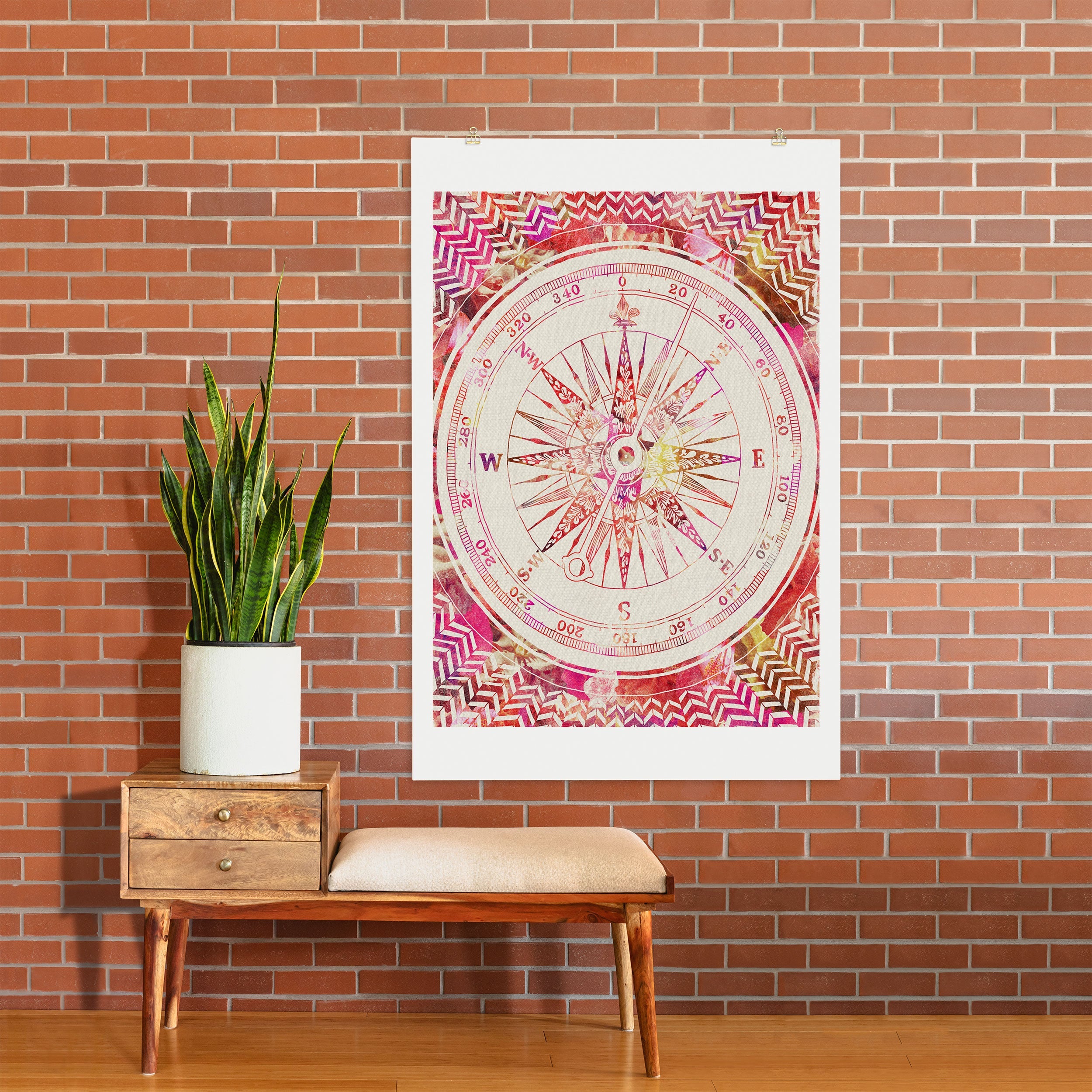 Bianca Green Follow Your Own Path Pink Art Print