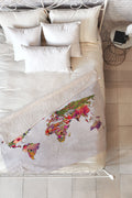 Bianca Green Its Your World Fleece Throw Blanket