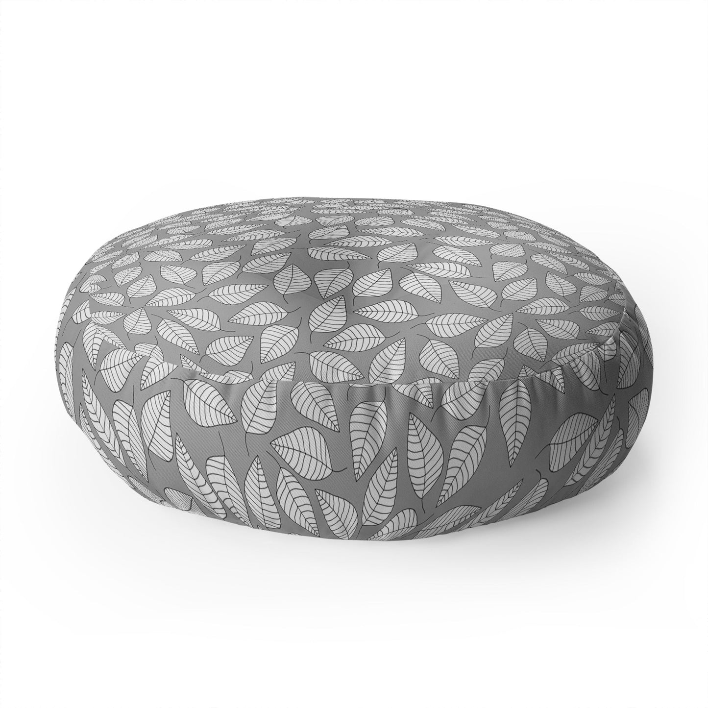 Bianca Green Leafy Floor Pillow Round