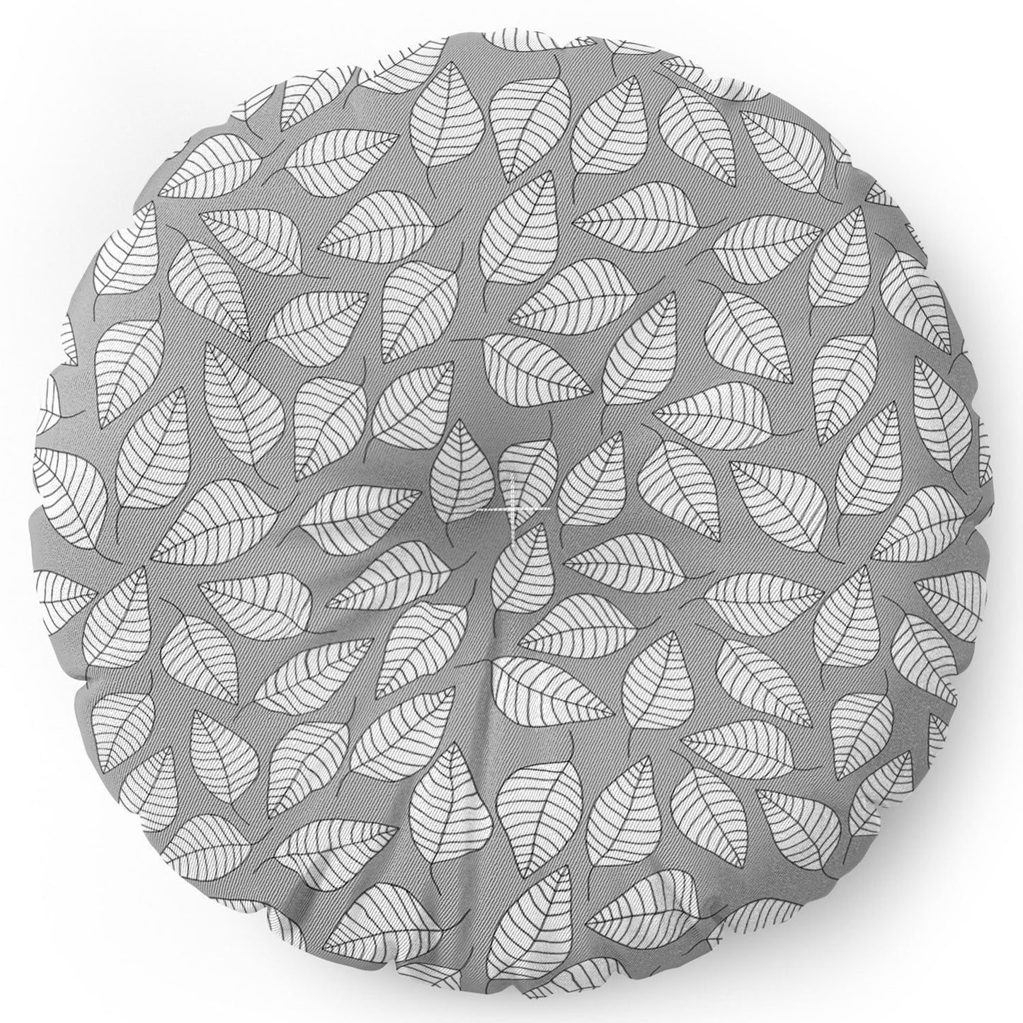 Bianca Green Leafy Floor Pillow Round