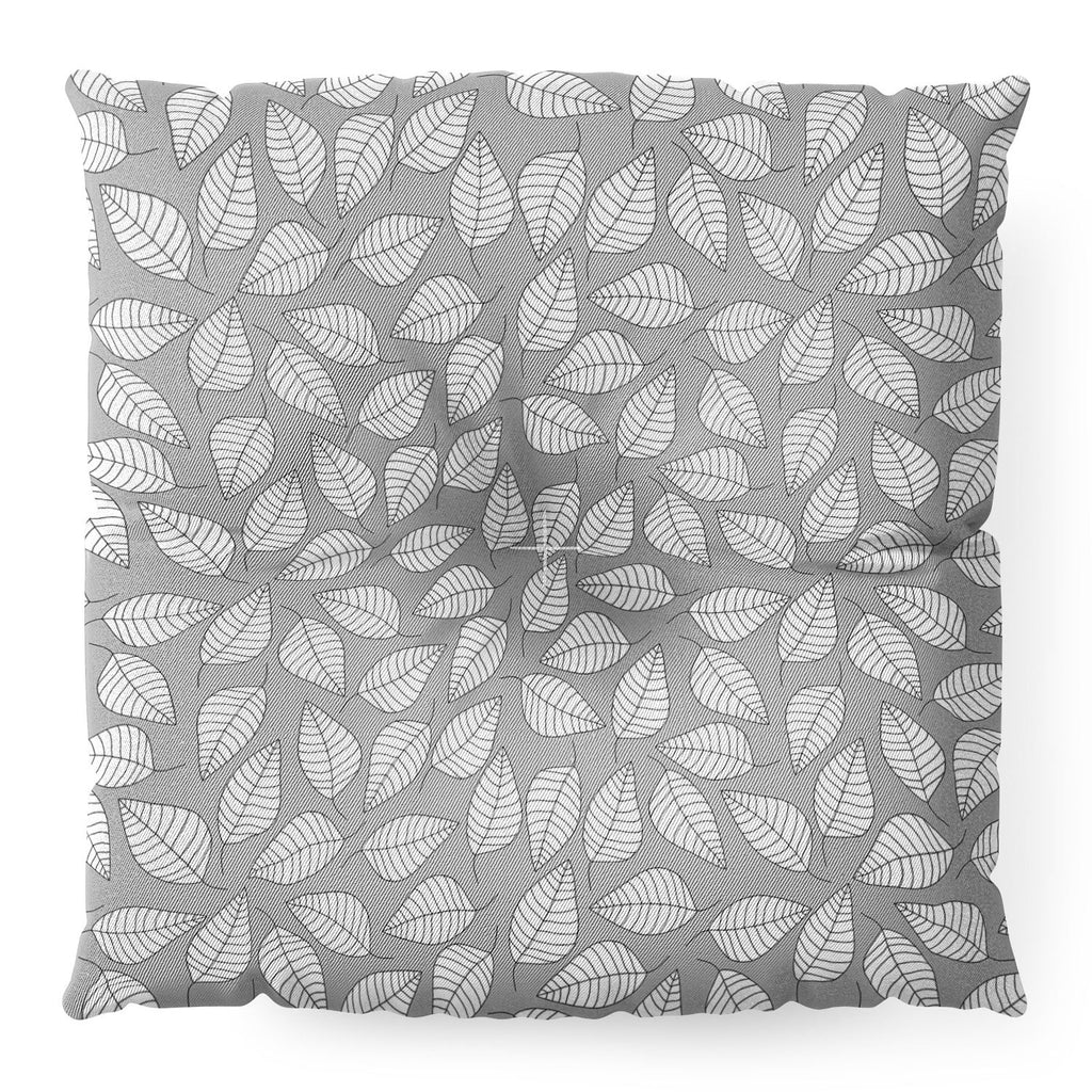 Bianca Green Leafy Floor Pillow Square