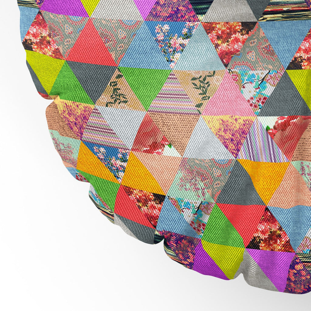 Bianca Green Lost In Pyramid Floor Pillow Round