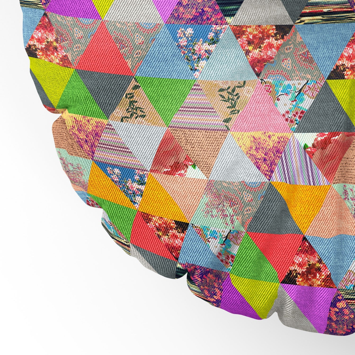 Bianca Green Lost In Pyramid Floor Pillow Round