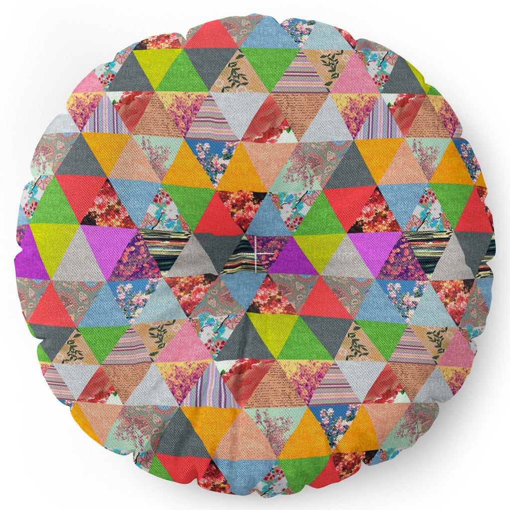 Bianca Green Lost In Pyramid Floor Pillow Round