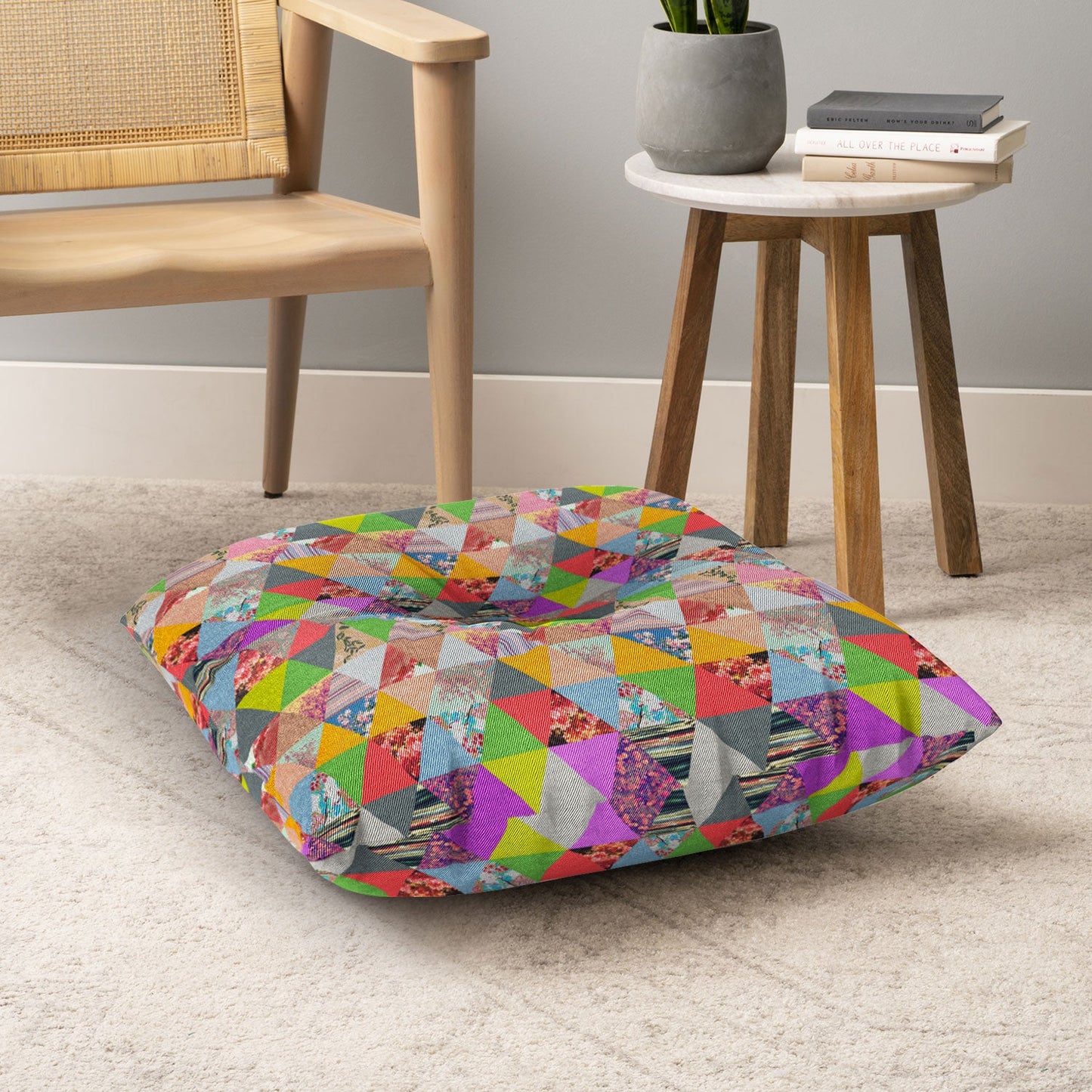 Bianca Green Lost In Pyramid Floor Pillow Square