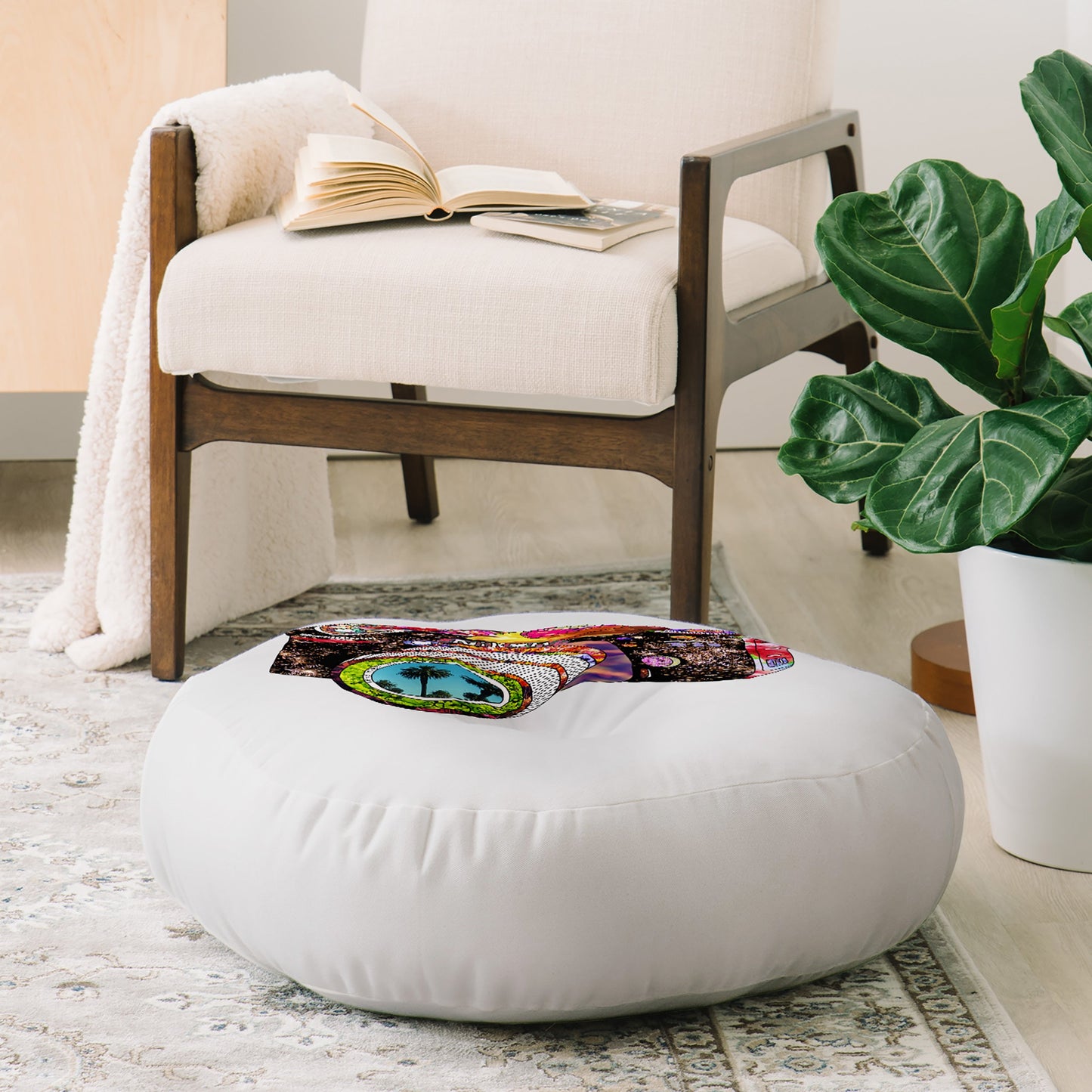 Bianca Green Picture This Floor Pillow Round