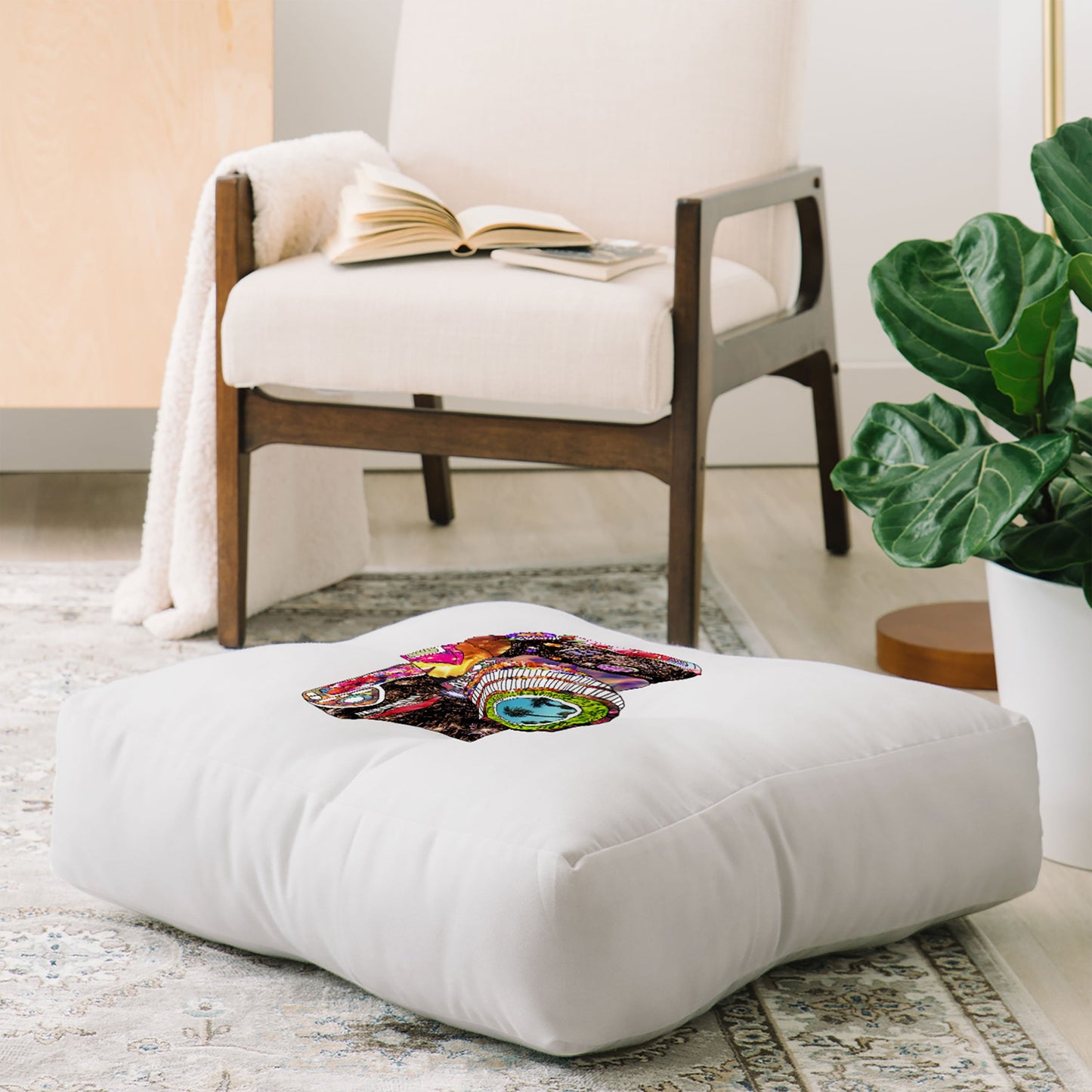 Bianca Green Picture This Floor Pillow Square
