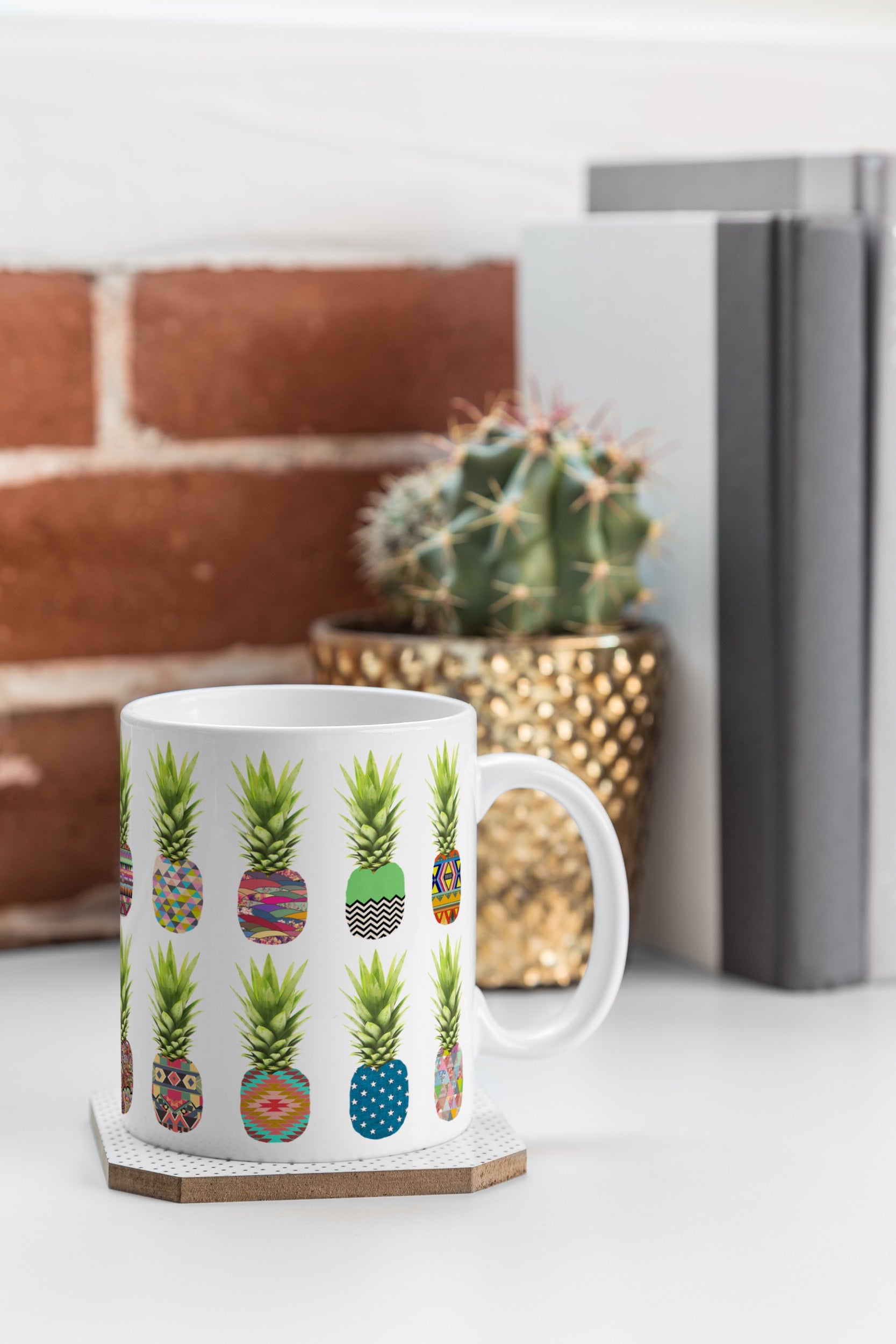 Bianca Green Pineapple Party Coffee Mug