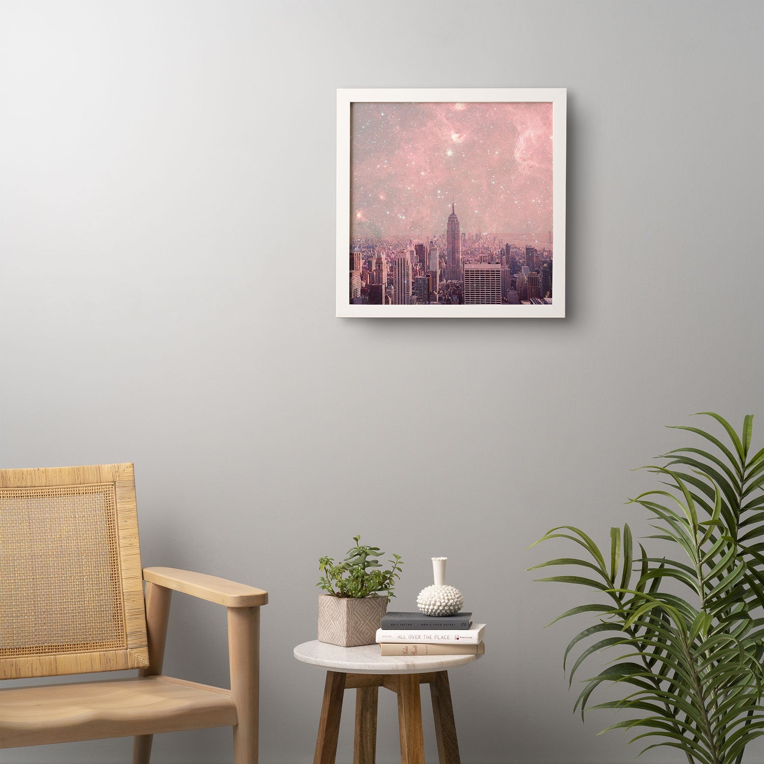 Bianca Green Stardust Covering New York Framed Wall Art