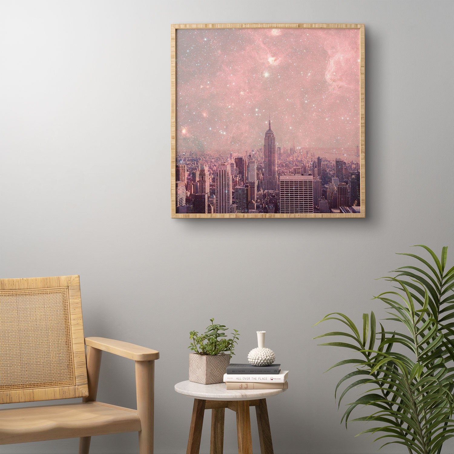 Bianca Green Stardust Covering New York Framed Wall Art