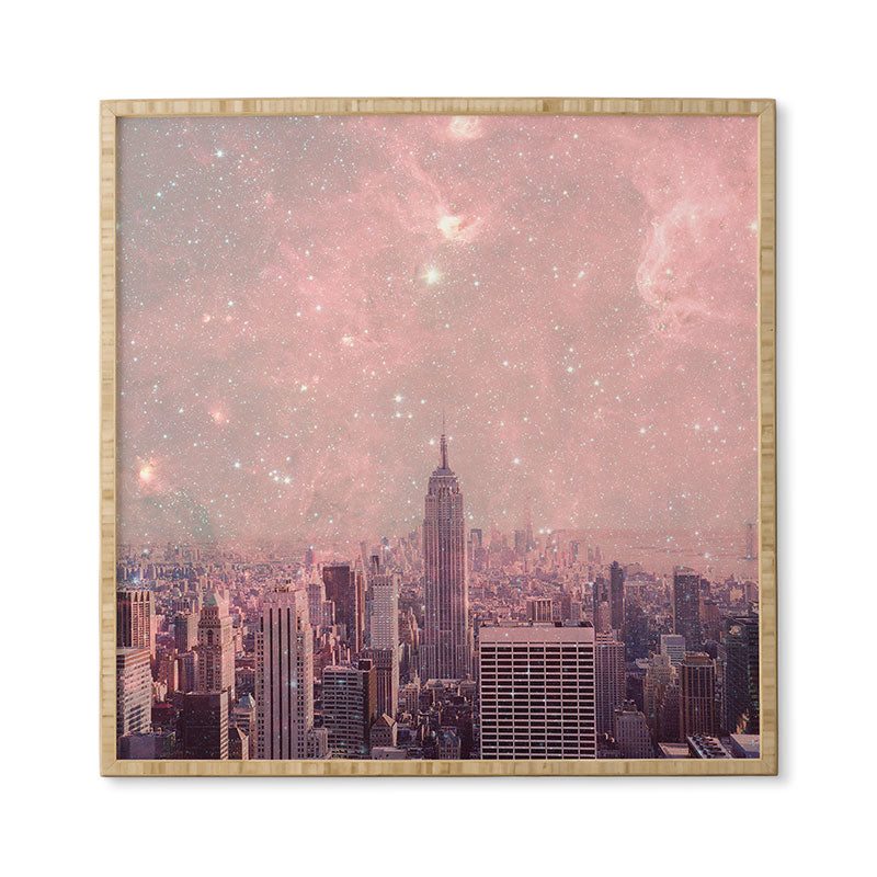Bianca Green Stardust Covering New York Framed Wall Art