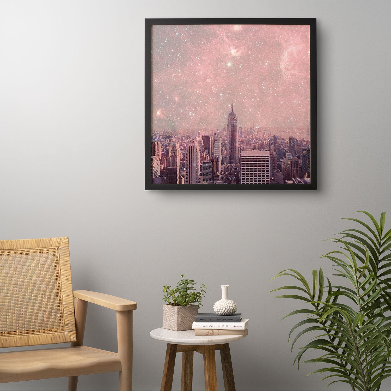 Bianca Green Stardust Covering New York Framed Wall Art