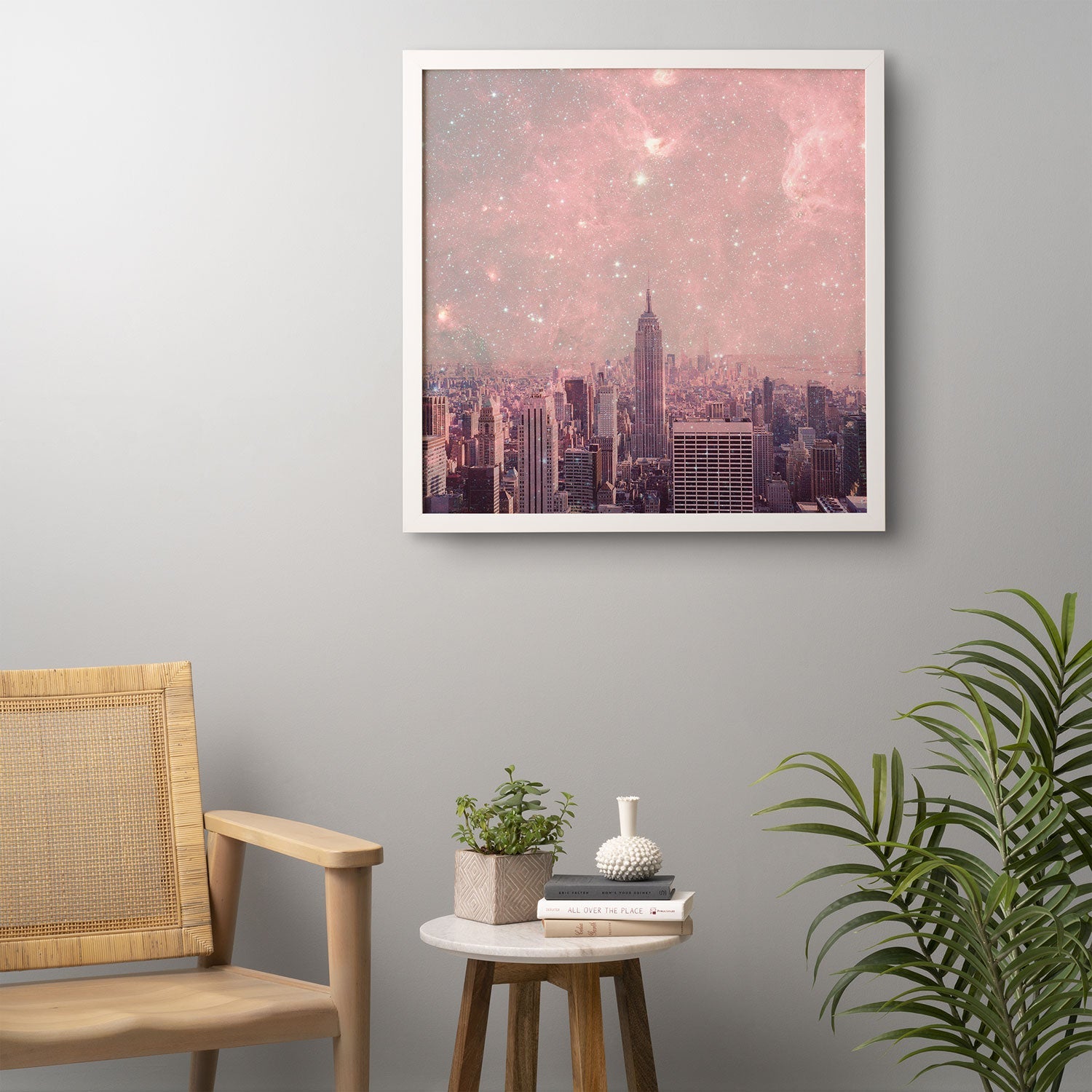 Bianca Green Stardust Covering New York Framed Wall Art