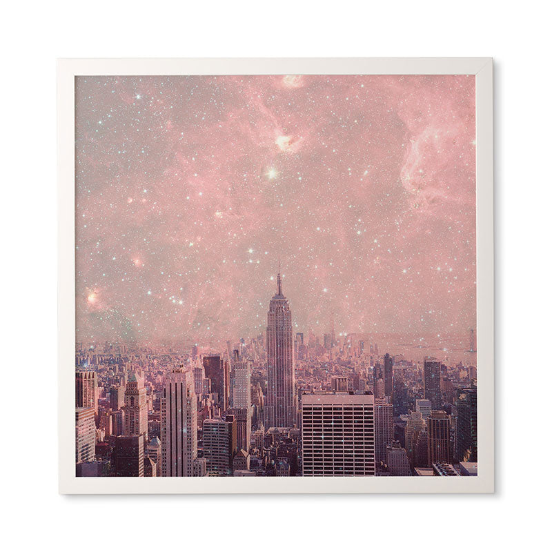 Bianca Green Stardust Covering New York Framed Wall Art