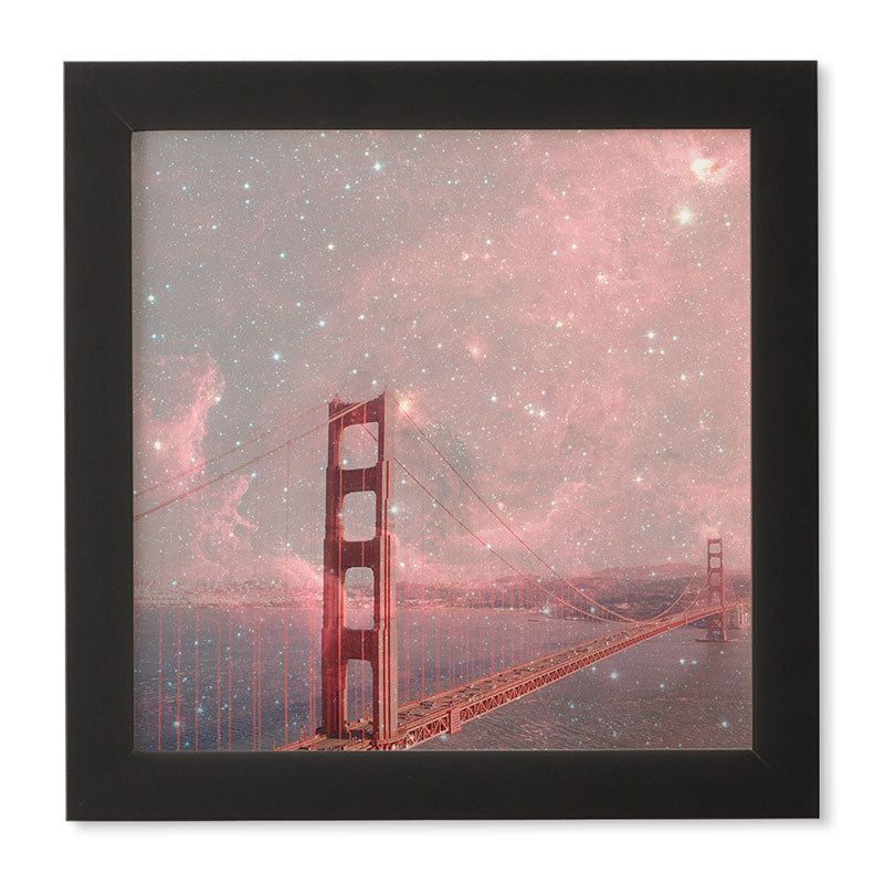 Bianca Green Stardust Covering San Francisco Framed Wall Art