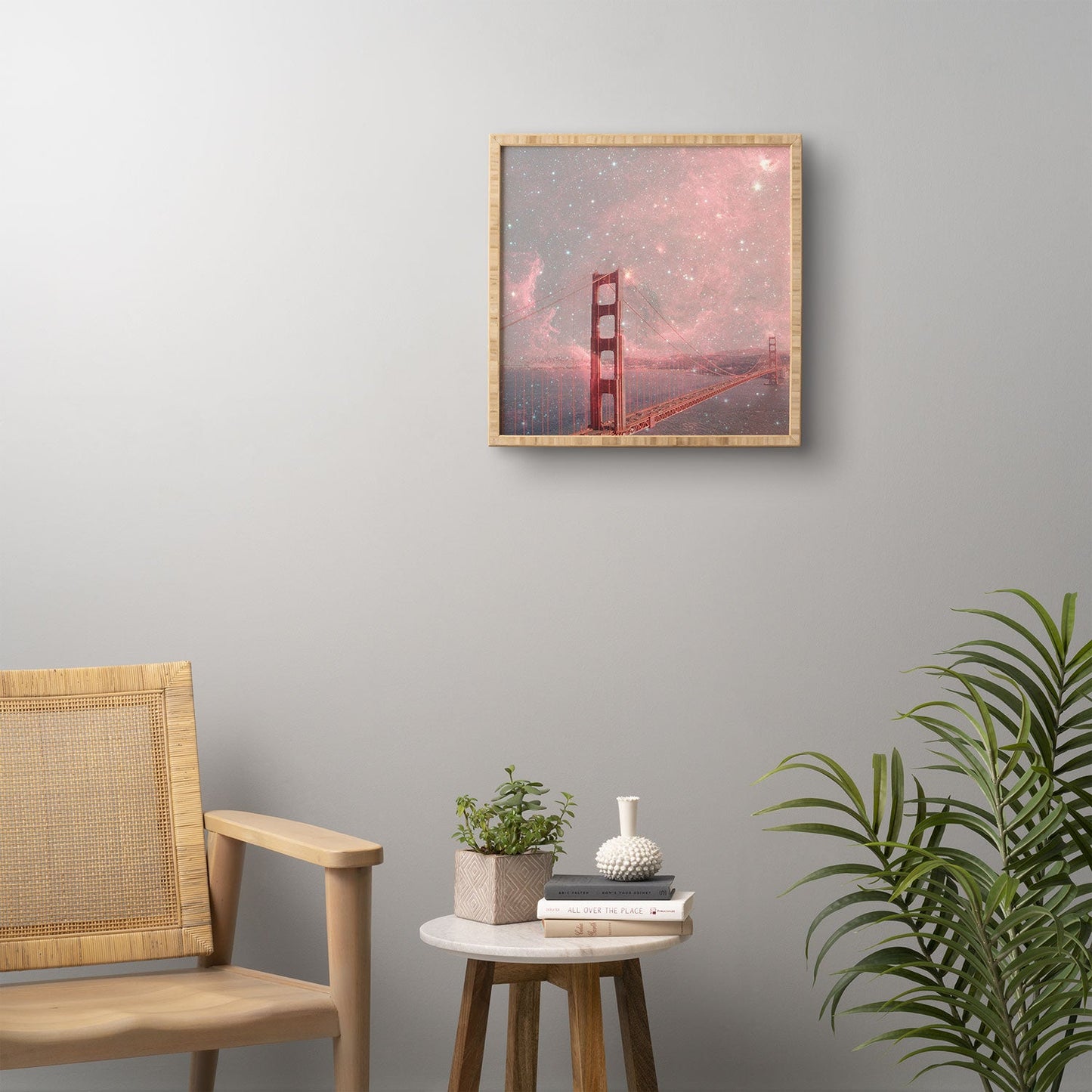 Bianca Green Stardust Covering San Francisco Framed Wall Art