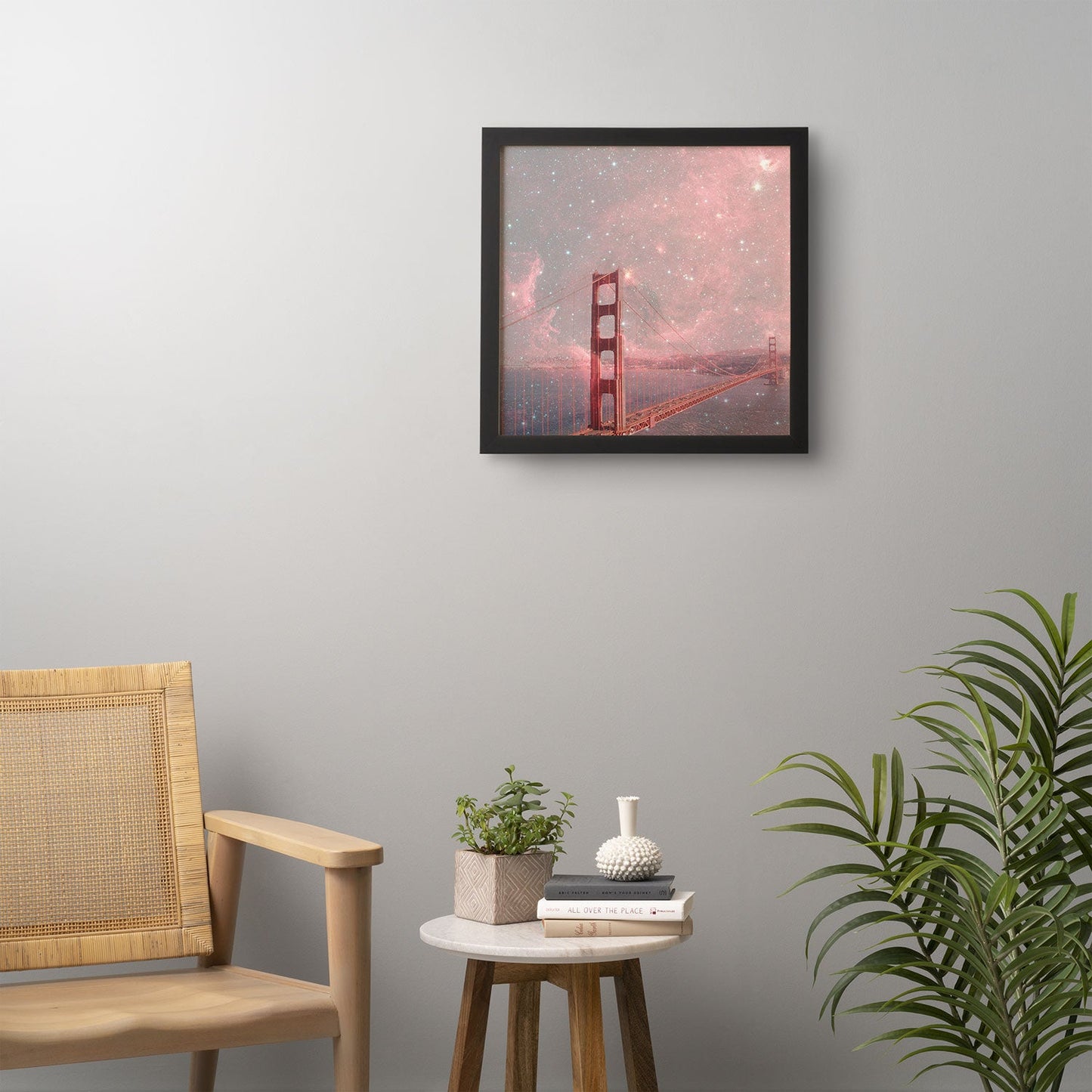 Bianca Green Stardust Covering San Francisco Framed Wall Art