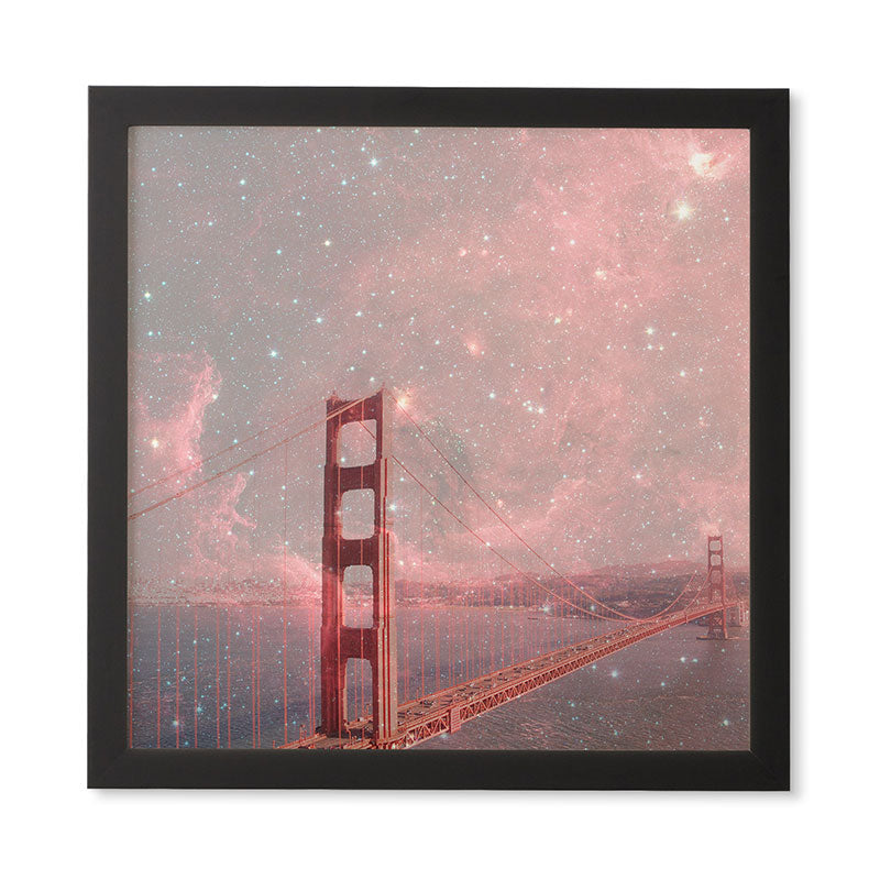 Bianca Green Stardust Covering San Francisco Framed Wall Art