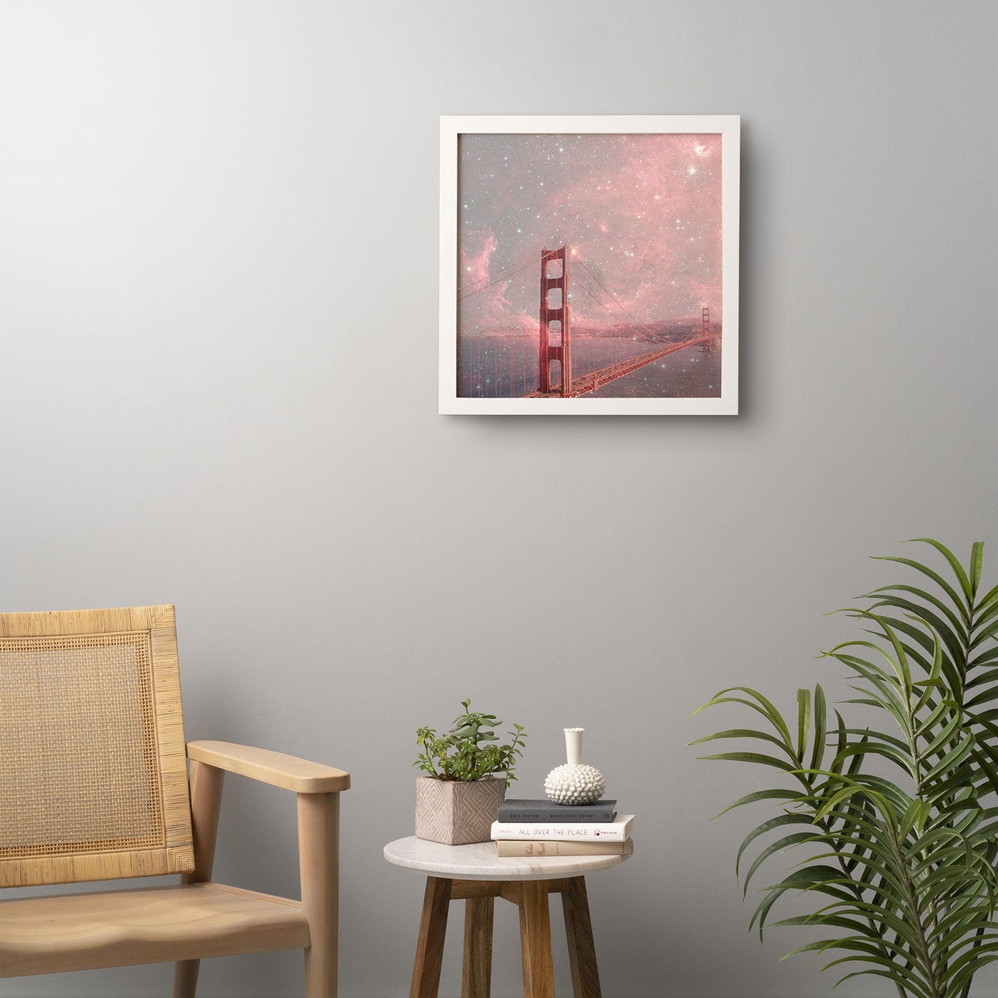 Bianca Green Stardust Covering San Francisco Framed Wall Art