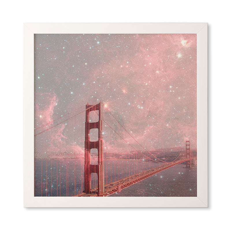 Bianca Green Stardust Covering San Francisco Framed Wall Art