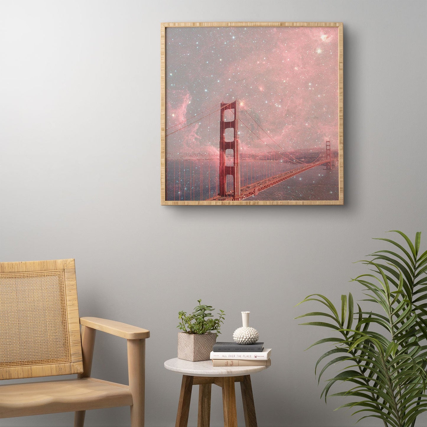 Bianca Green Stardust Covering San Francisco Framed Wall Art