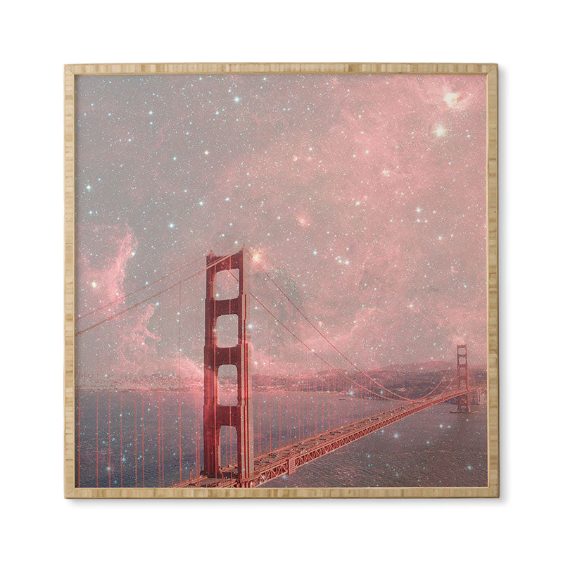 Bianca Green Stardust Covering San Francisco Framed Wall Art