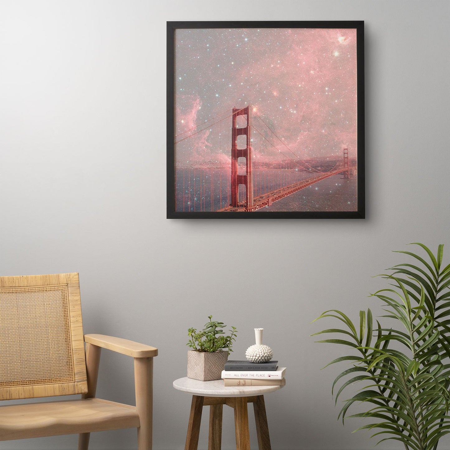Bianca Green Stardust Covering San Francisco Framed Wall Art