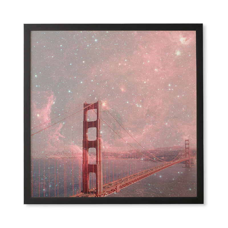 Bianca Green Stardust Covering San Francisco Framed Wall Art