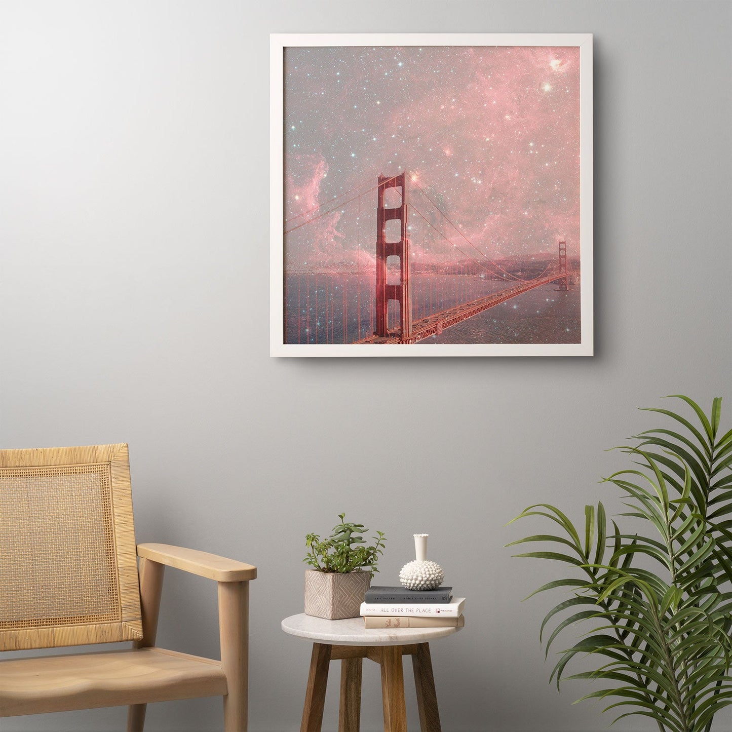 Bianca Green Stardust Covering San Francisco Framed Wall Art