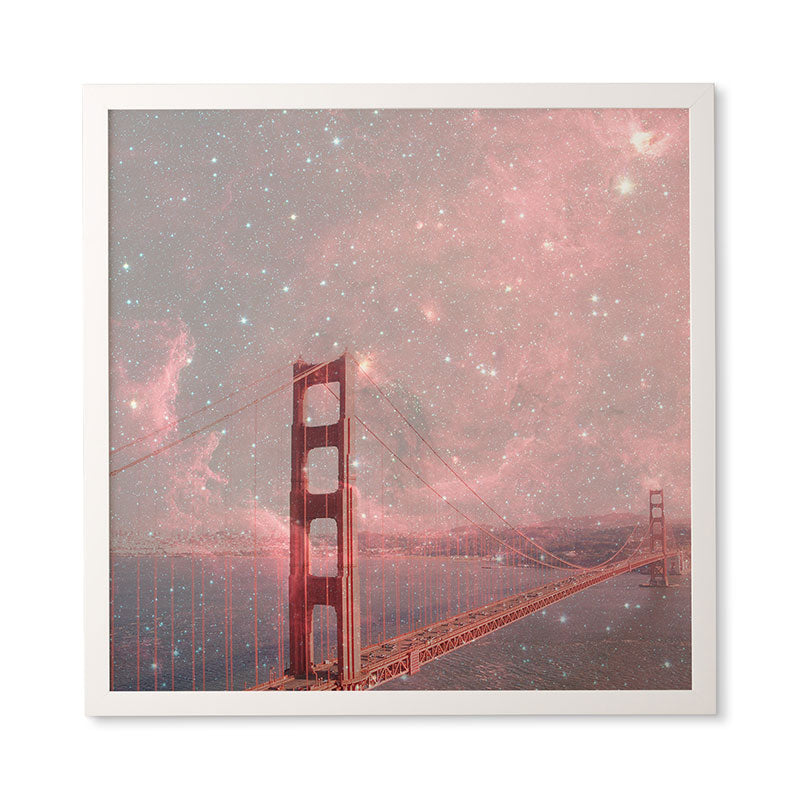 Bianca Green Stardust Covering San Francisco Framed Wall Art