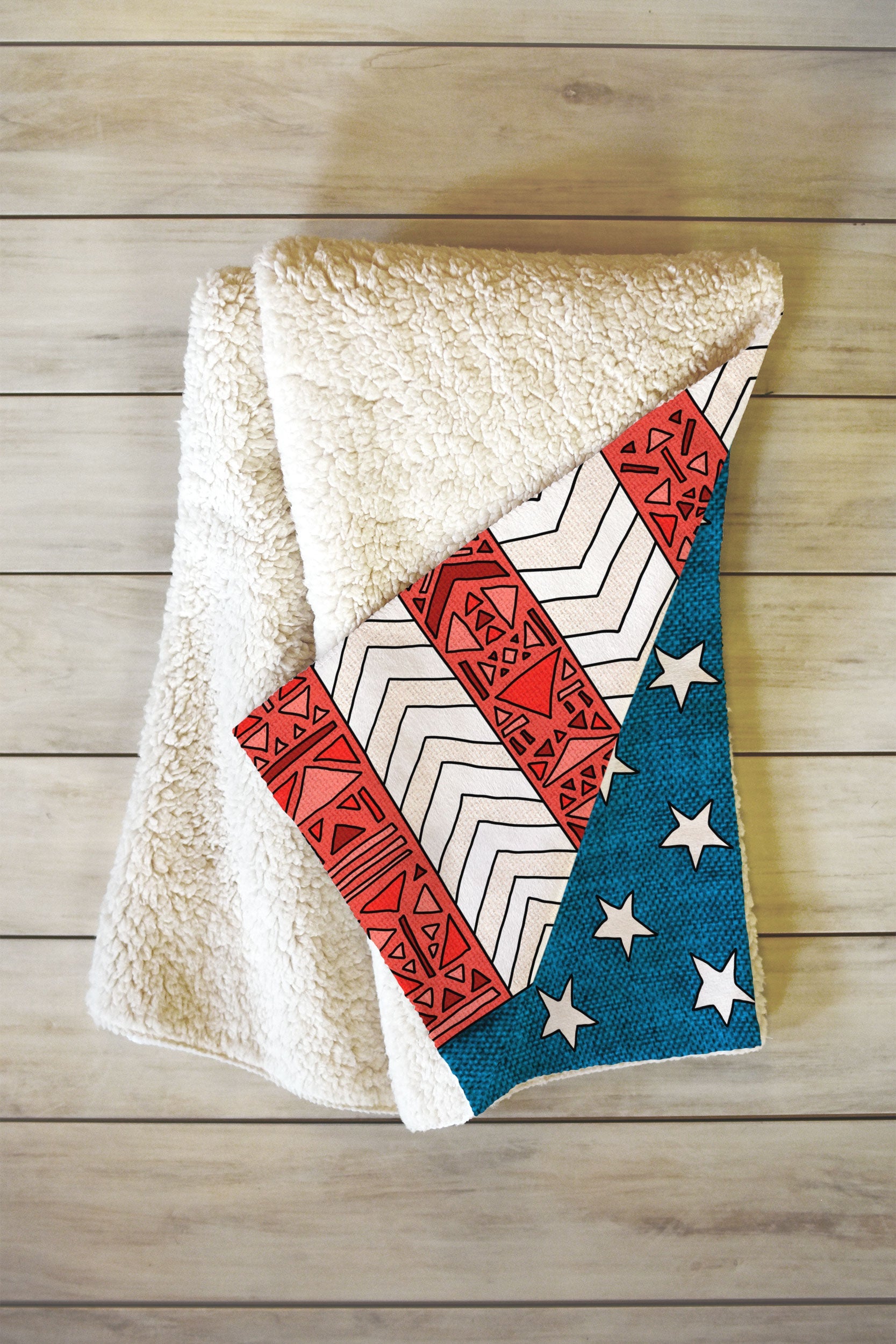 Bianca Green USA Fleece Throw Blanket