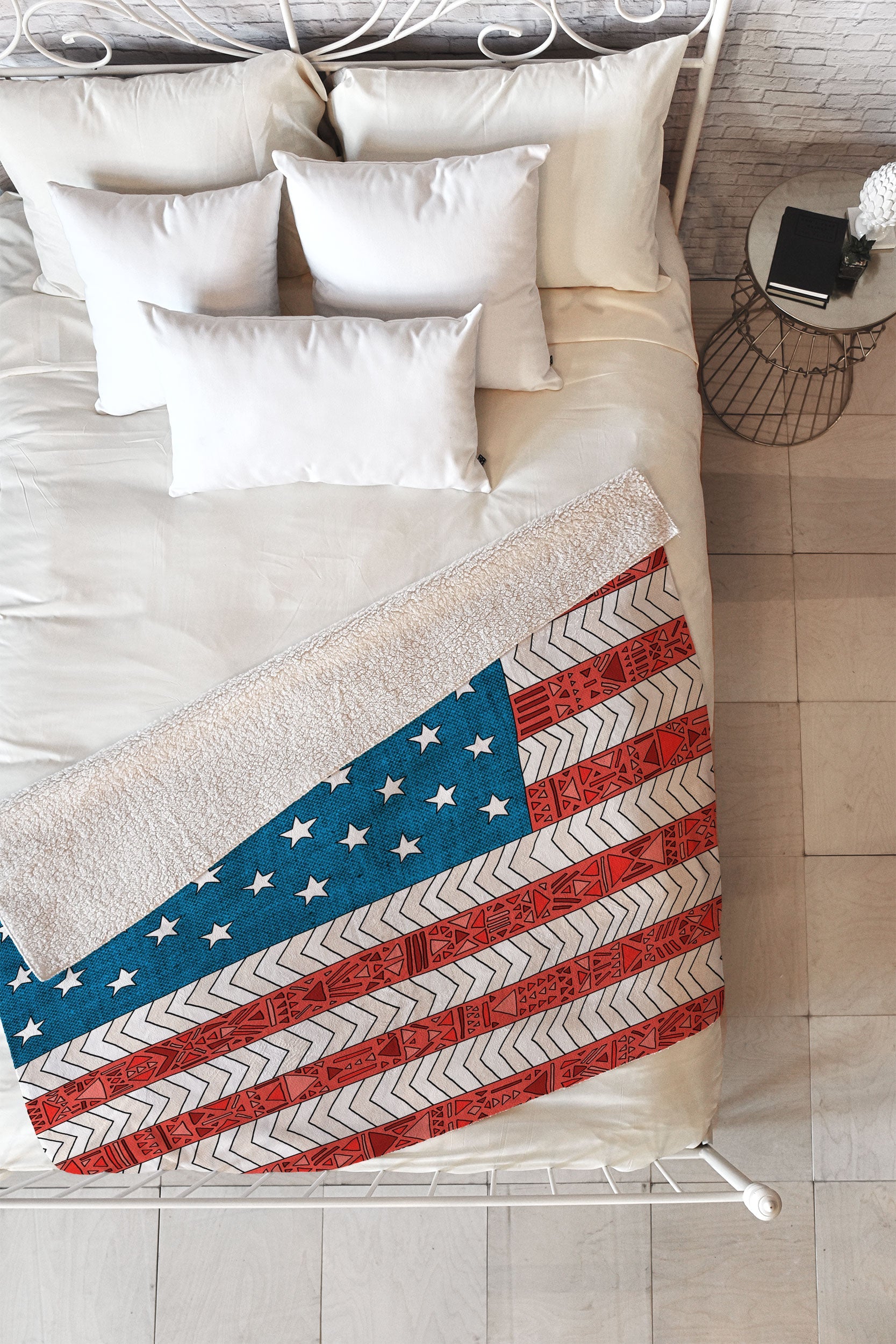 Bianca Green USA Fleece Throw Blanket