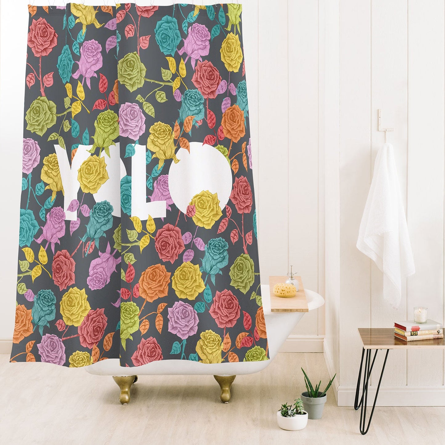 Bianca Green Yolo Shower Curtain