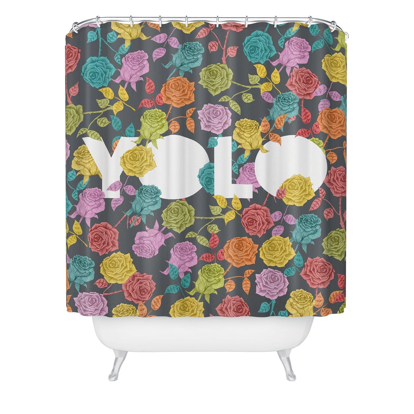 Bianca Green Yolo Shower Curtain
