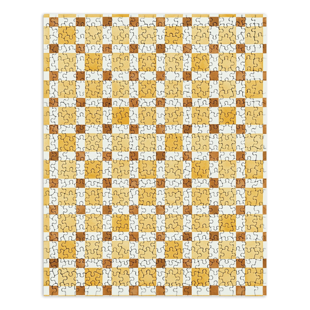 Ninola Design Everyday Artifact Checker Mosaic Tiles Geometry Yellow Puzzle