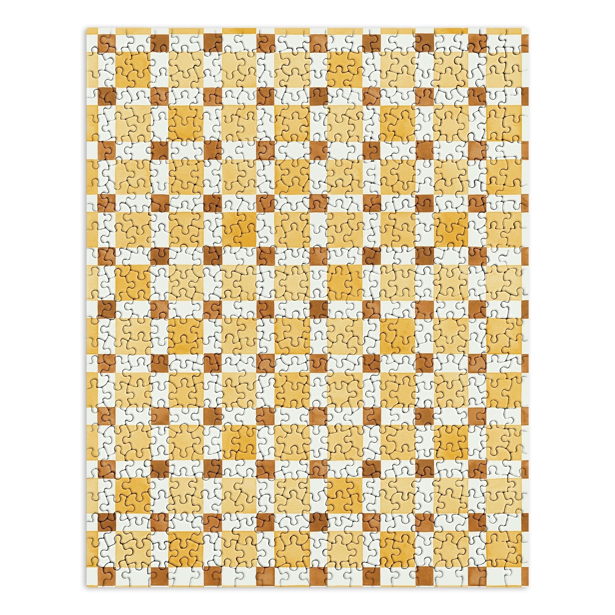 Ninola Design Everyday Artifact Checker Mosaic Tiles Geometry Yellow Puzzle